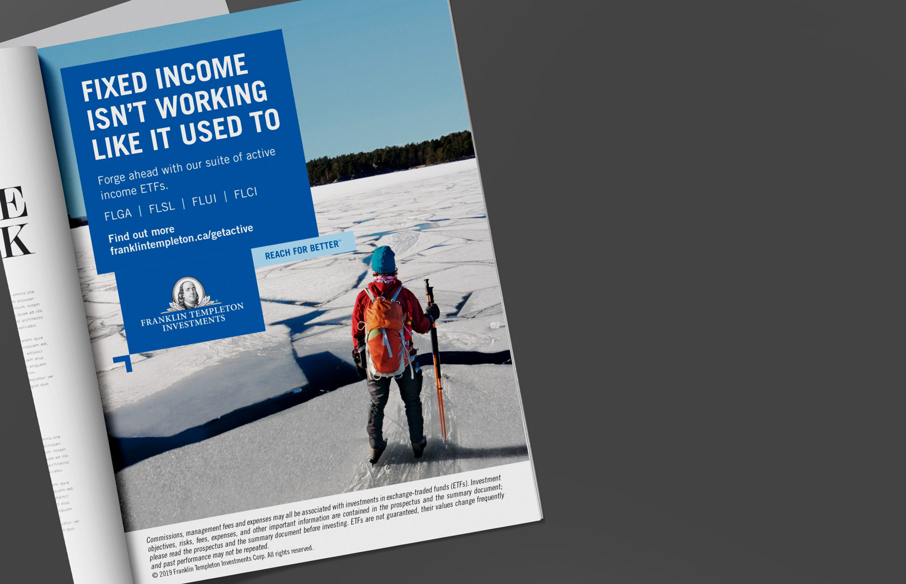 Print magazine spread, 'Fixed Income Isn't Working Like It Used To'